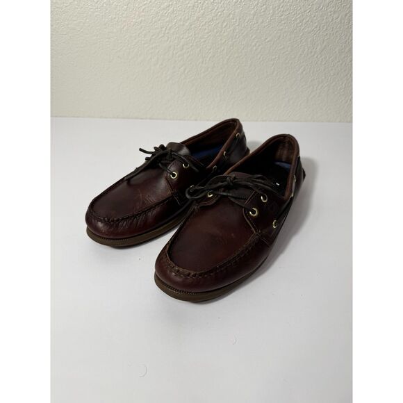 Sperry Top-Sider Men’s Boat Shoes Leather Dark Brown Size 12M Casual Loafers - Picture 1 of 10